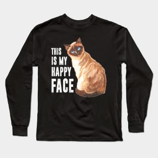 This Is My Happy Face Long Sleeve T-Shirt